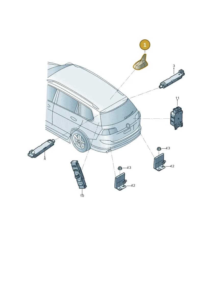 5Q0035507AJ5FQ — Volkswagen POLO HATCH         "ZA"06> (2005-) diagram 496035020, position 1