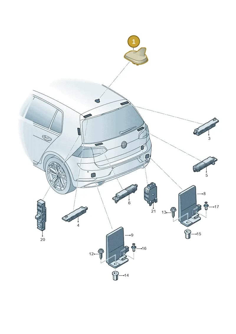 5Q0035507AJ5FQ — Volkswagen e-Golf (2014-2021) diagram 827035200, position 1