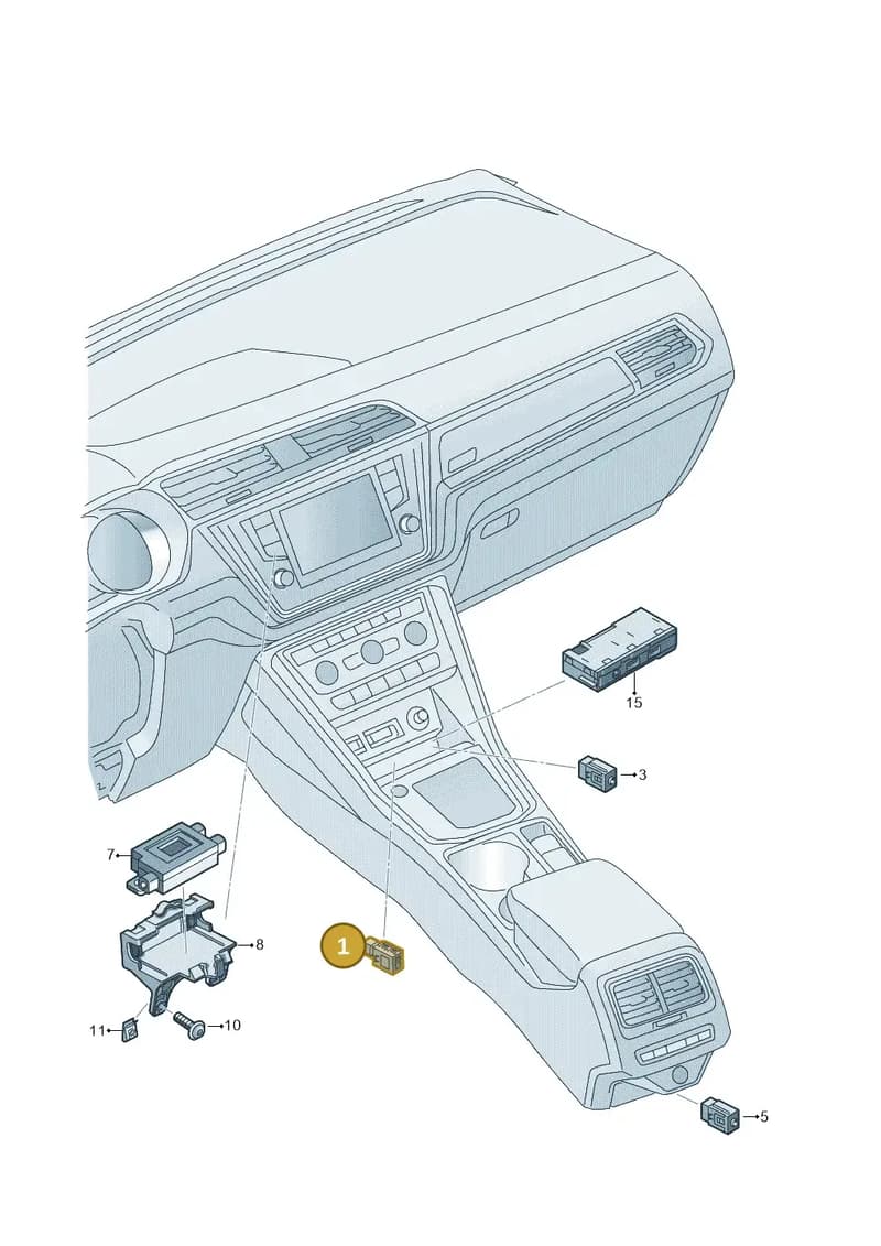 5Q0035726E — Volkswagen Touran (2015-2025) diagram 869035780, position 1