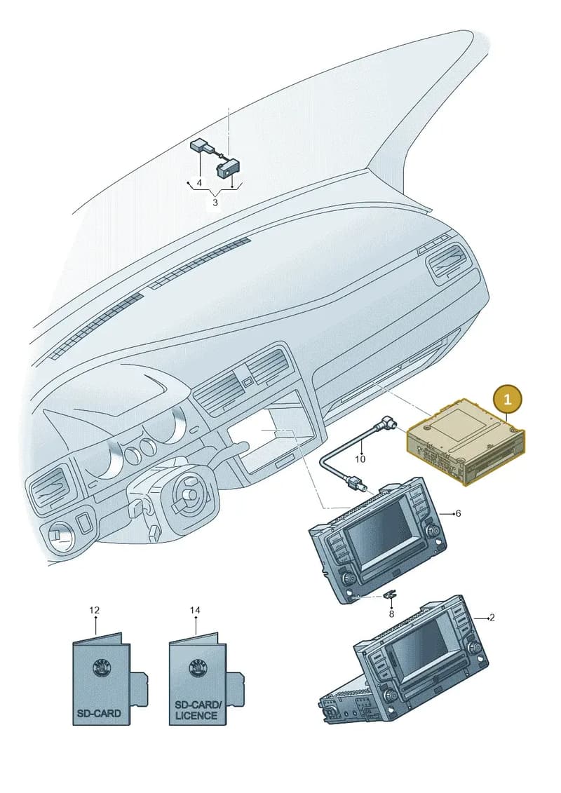 5Q0035874A — Skoda Octavia (2012-2017) diagram 753000050, position 1