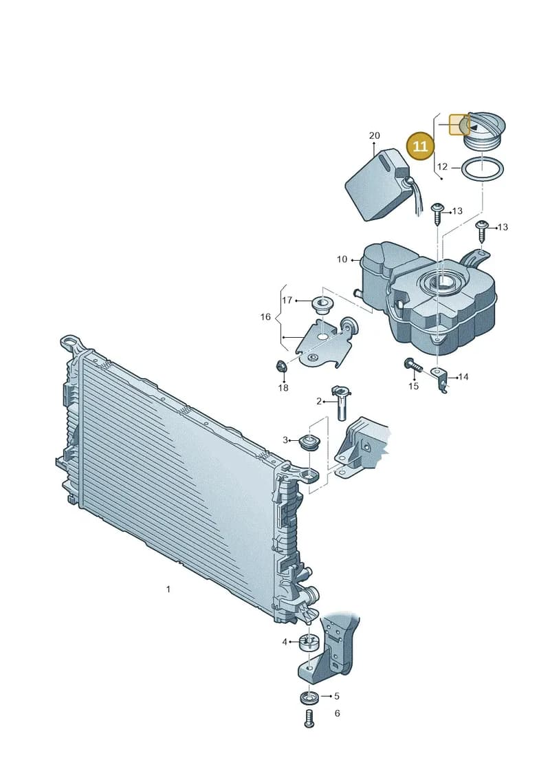 5Q0121321 — Audi A8 (2013-2018) diagram 696121700, position 11