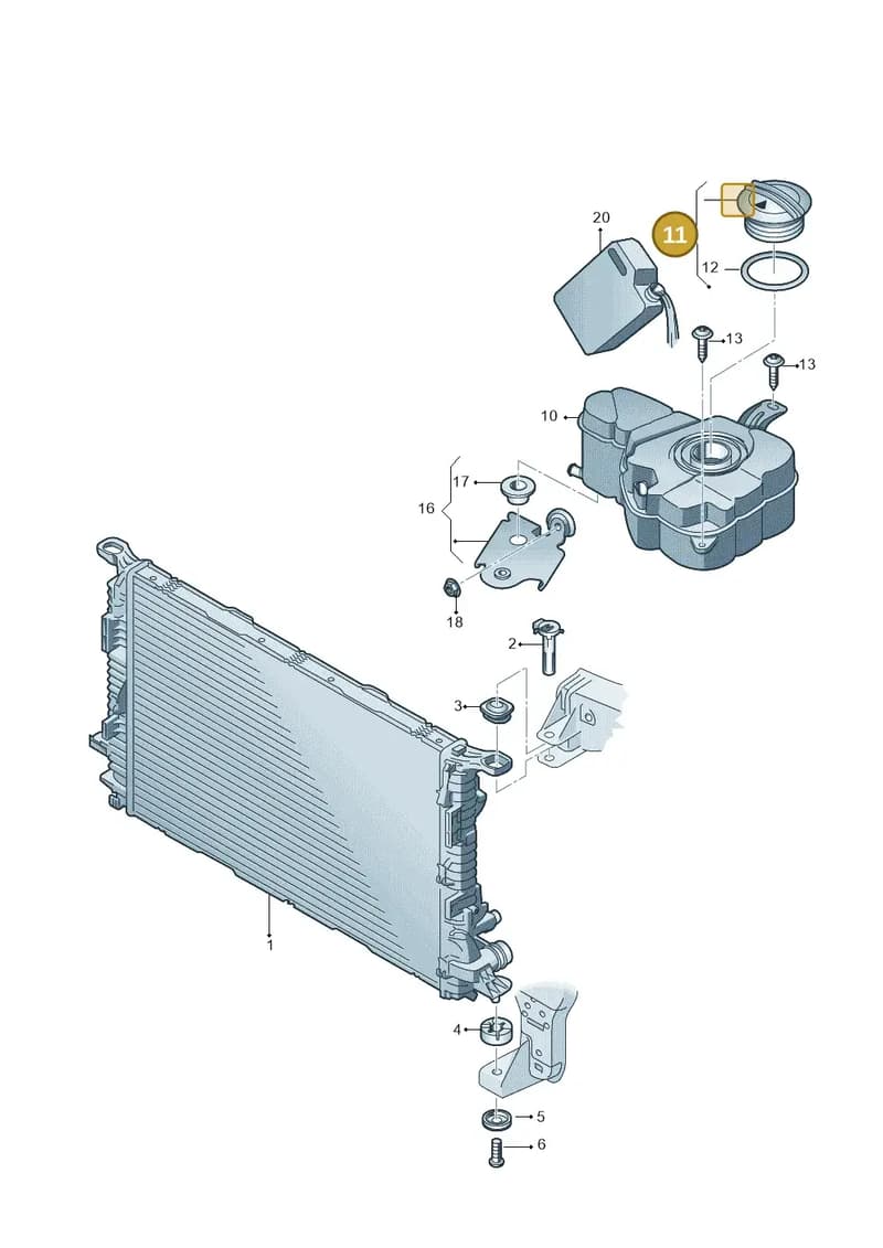 5Q0121321 — Audi A8 (2013-2018) diagram 771121700, position 11