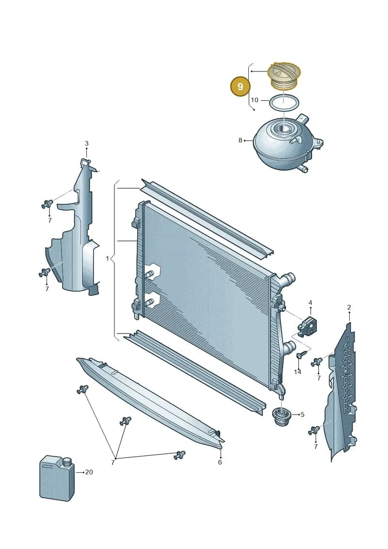 5Q0121321 — SEAT Leon ST (2016-2020) diagram 830121720, position 9