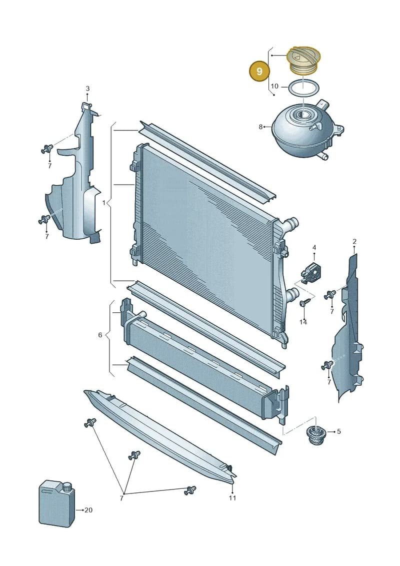 5Q0121321 — SEAT Leon ST (2016-2020) diagram 830121740, position 9