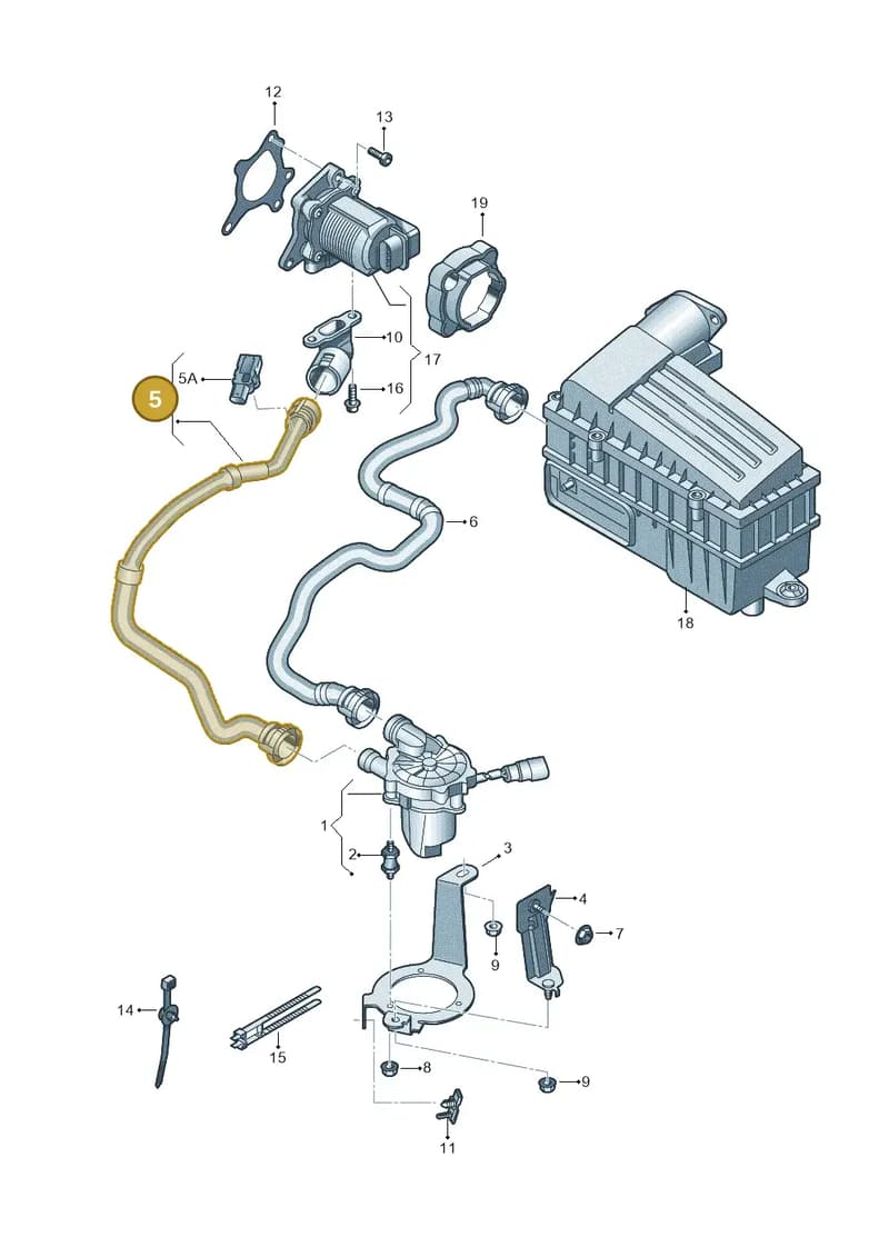 5Q0131128P — Audi TTS (2014-2023) diagram 781131000, position 5