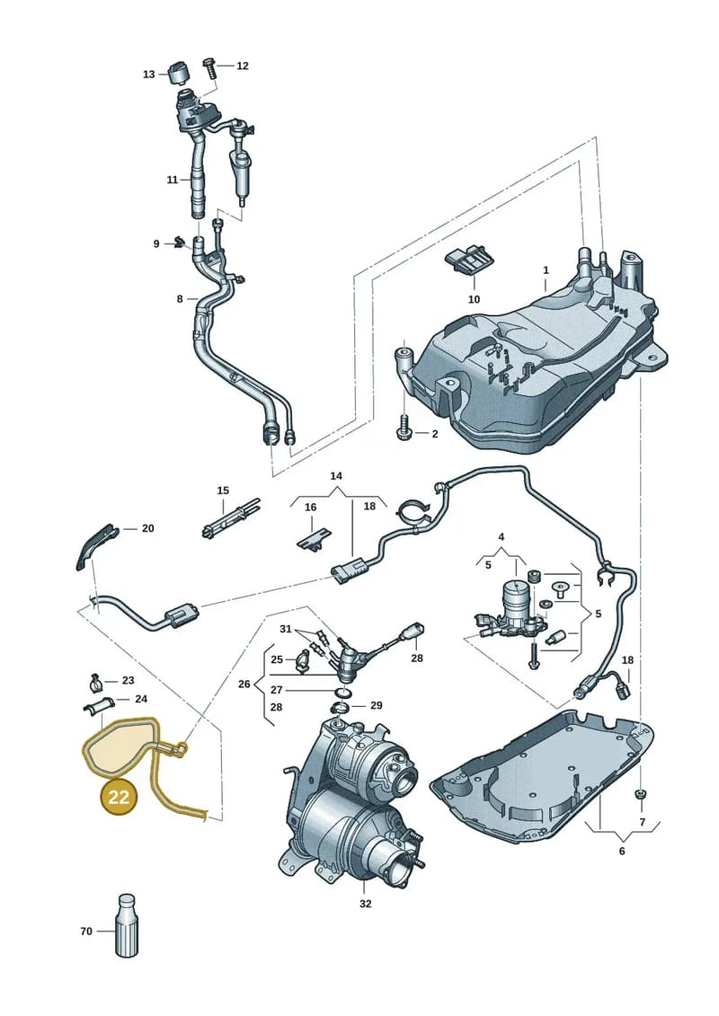 5Q0131984L — Volkswagen Golf Sportsvan 1.6 (2014-2020) diagram 780253104, position 22