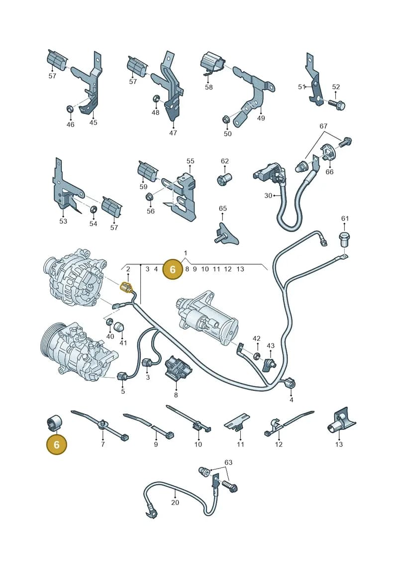 5Q0141730 — Audi A1 Sportback (2018-2025) diagram 592972000, position 6