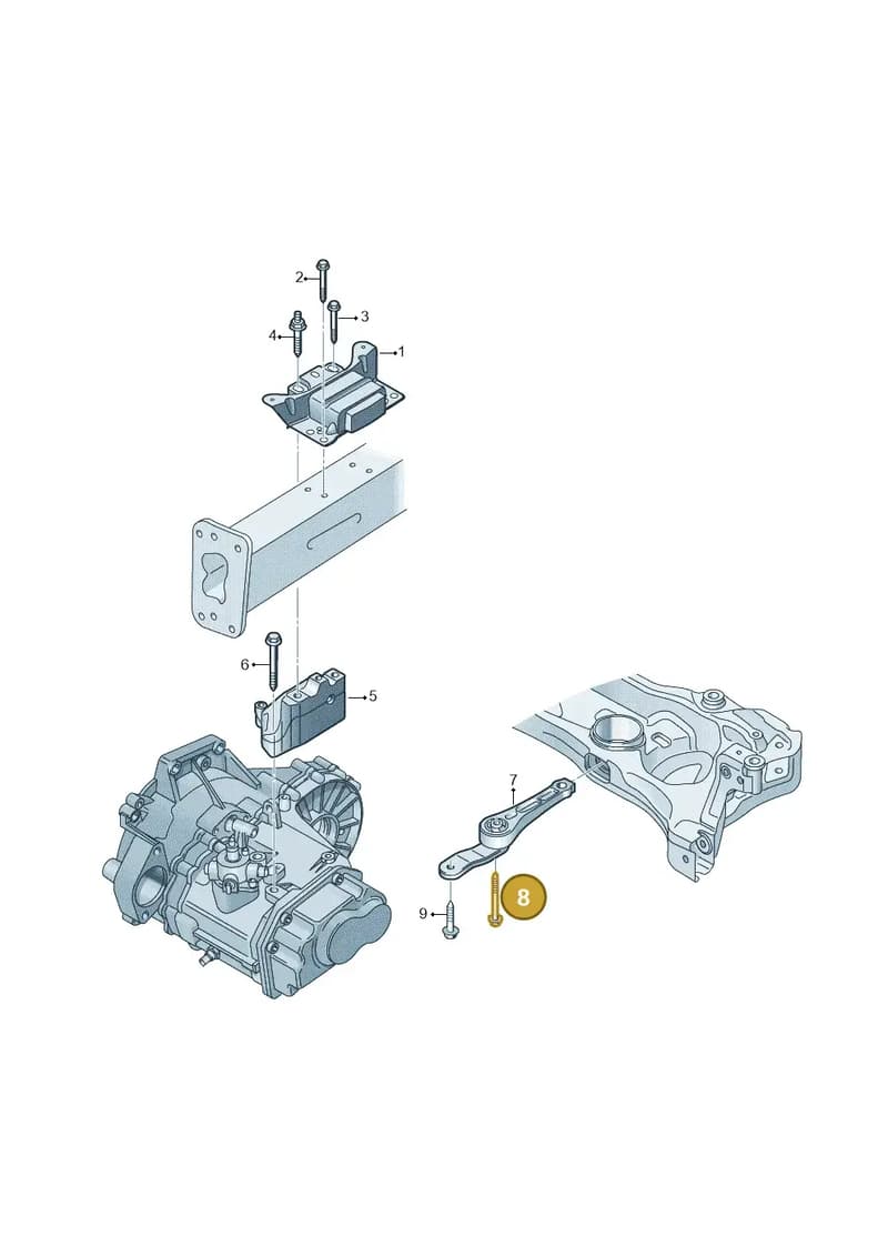 5Q0199855AH — Volkswagen Tiguan (2017-) diagram 793199050, position 8