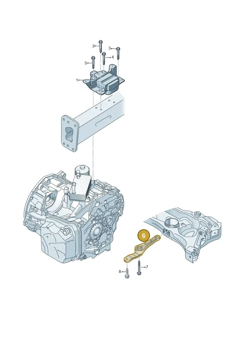 5Q0199855AH — Volkswagen Tiguan (2017-) diagram 793199380, position 6