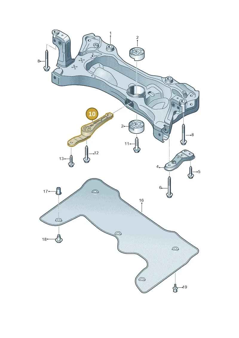 5Q0199855AH — Volkswagen Tiguan (2016-2024) diagram 884199150, position 10