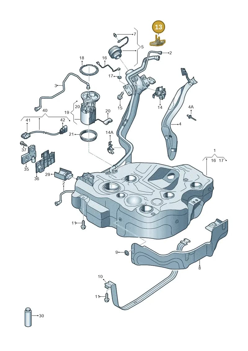 5Q0201449AN — Audi A3 Cabriolet (2016-2020) diagram 890201011, position 13