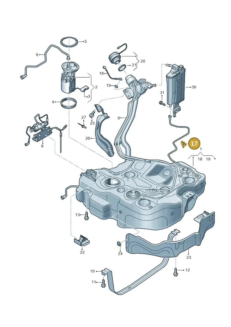 5Q0201449AN — Audi A3 Cabriolet (2016-2020) diagram 596201010, position 17