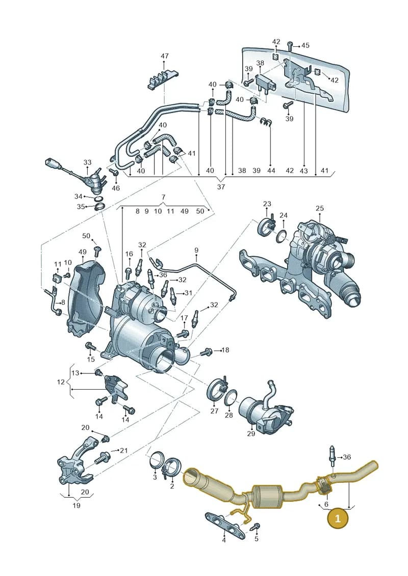5Q0254301F — Audi Q2 (2016-2025) diagram 803253500, position 1