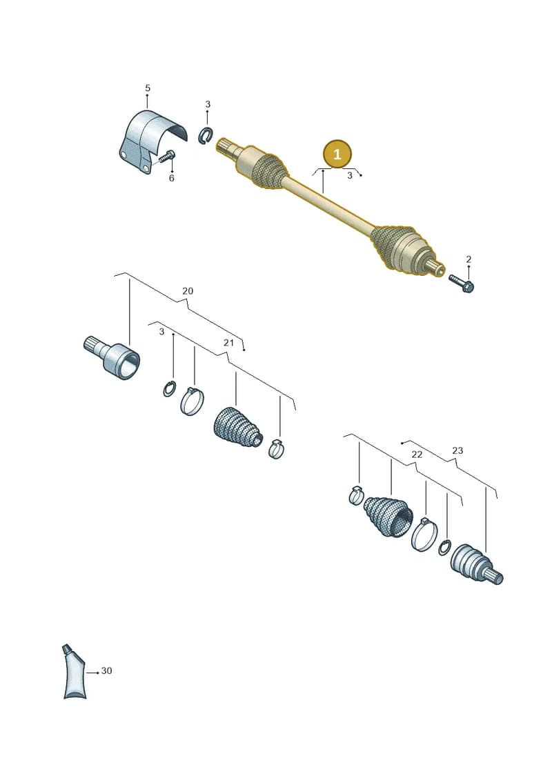 5Q0407271DP — Volkswagen T-Roc (2017-2025) diagram 813407095, position 1