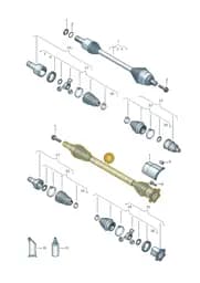 5Q0407272ET Volkswagen Driveshaft