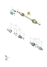 5Q0407272FD Volkswagen Driveshaft