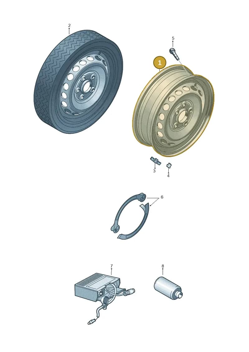 5Q0601027CL03C — SEAT CUPRA Formentor (2020-) diagram 5h0601012, position 1