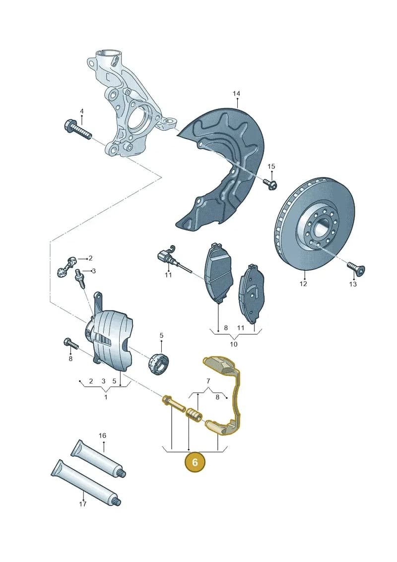 5Q0615126D — Volkswagen T-Roc convertible 1.5 (2019-2024) diagram 745615250, position 6