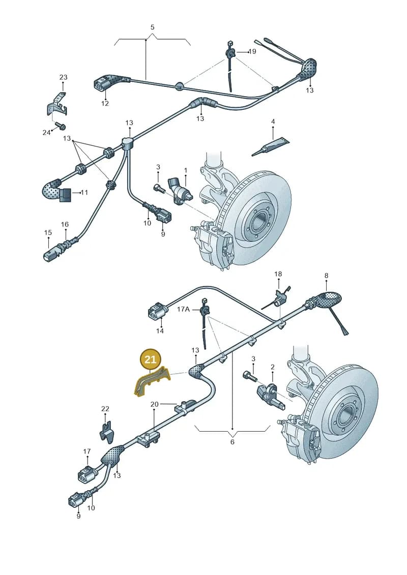 5Q0615131 — Volkswagen Golf Estate (2013-2017) diagram 763927000, position 21