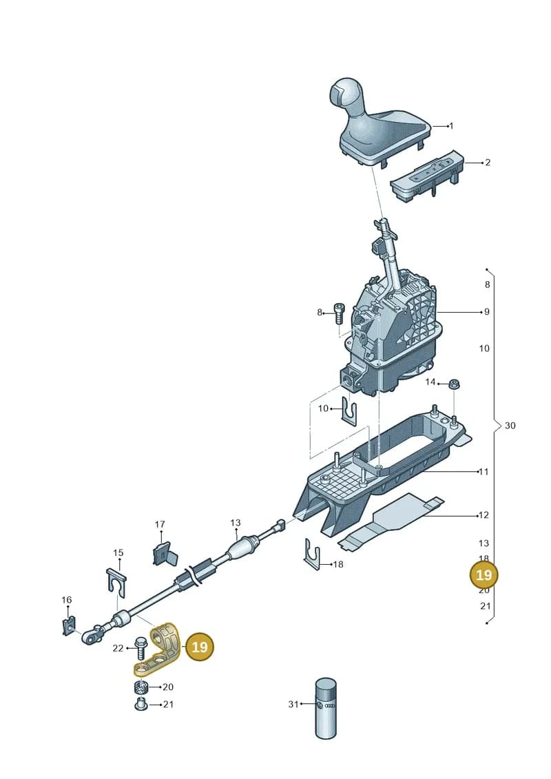 5Q0713323D — Audi Q2 (2016-2025) diagram 803713010, position 19