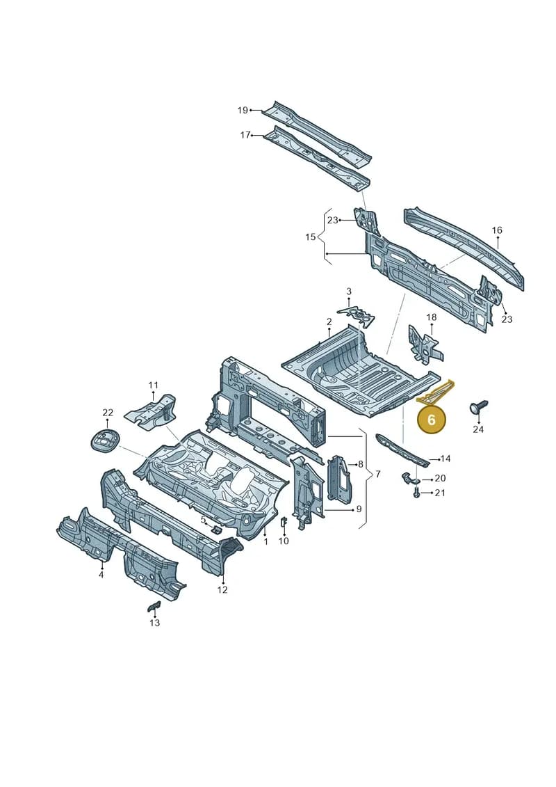 5Q0802092D — Audi A3 Cabriolet (2016-2020) diagram 778813000, position 6