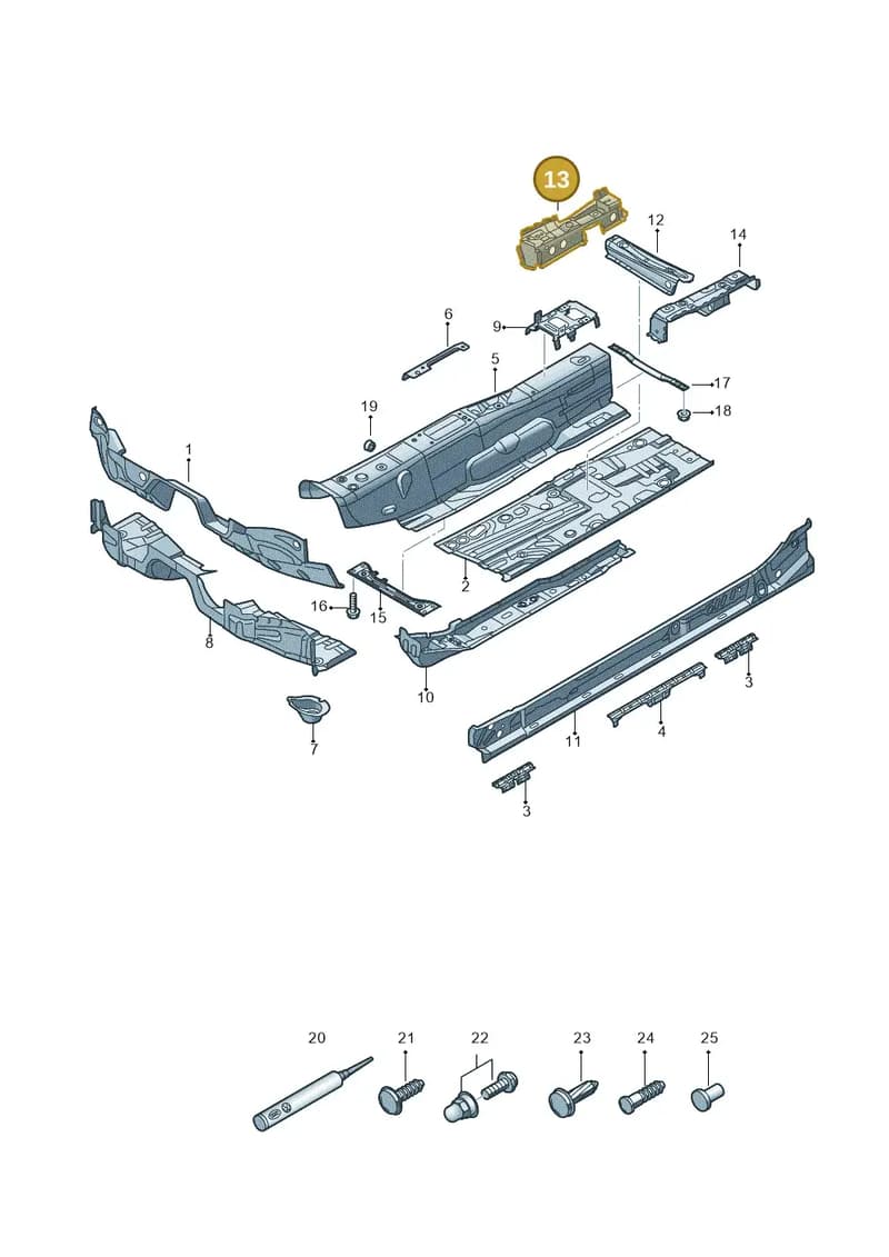 5Q0802382C — Audi Q2 (2016-2025) diagram 803803050, position 13