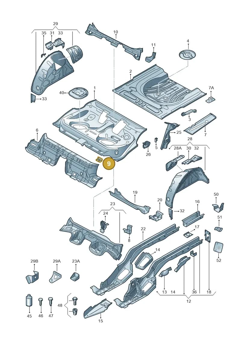 5Q0803501T — Skoda Octavia (2017-2020) diagram 805803010, position 9
