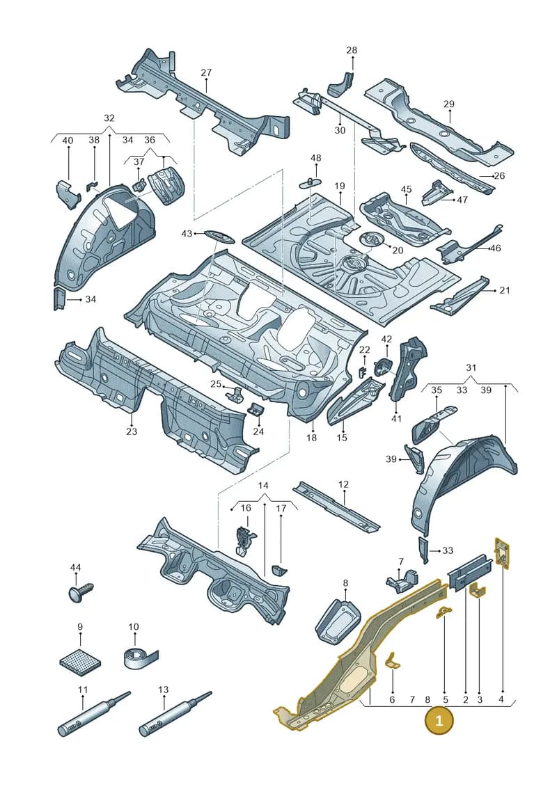 5Q0803502AG — Audi RS3 Limousine (2017-2020) diagram 853803110, position 1