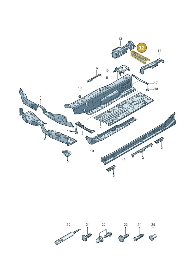 5Q0804954 — Audi Q2 (2016-2025) diagram 803803050, position 12
