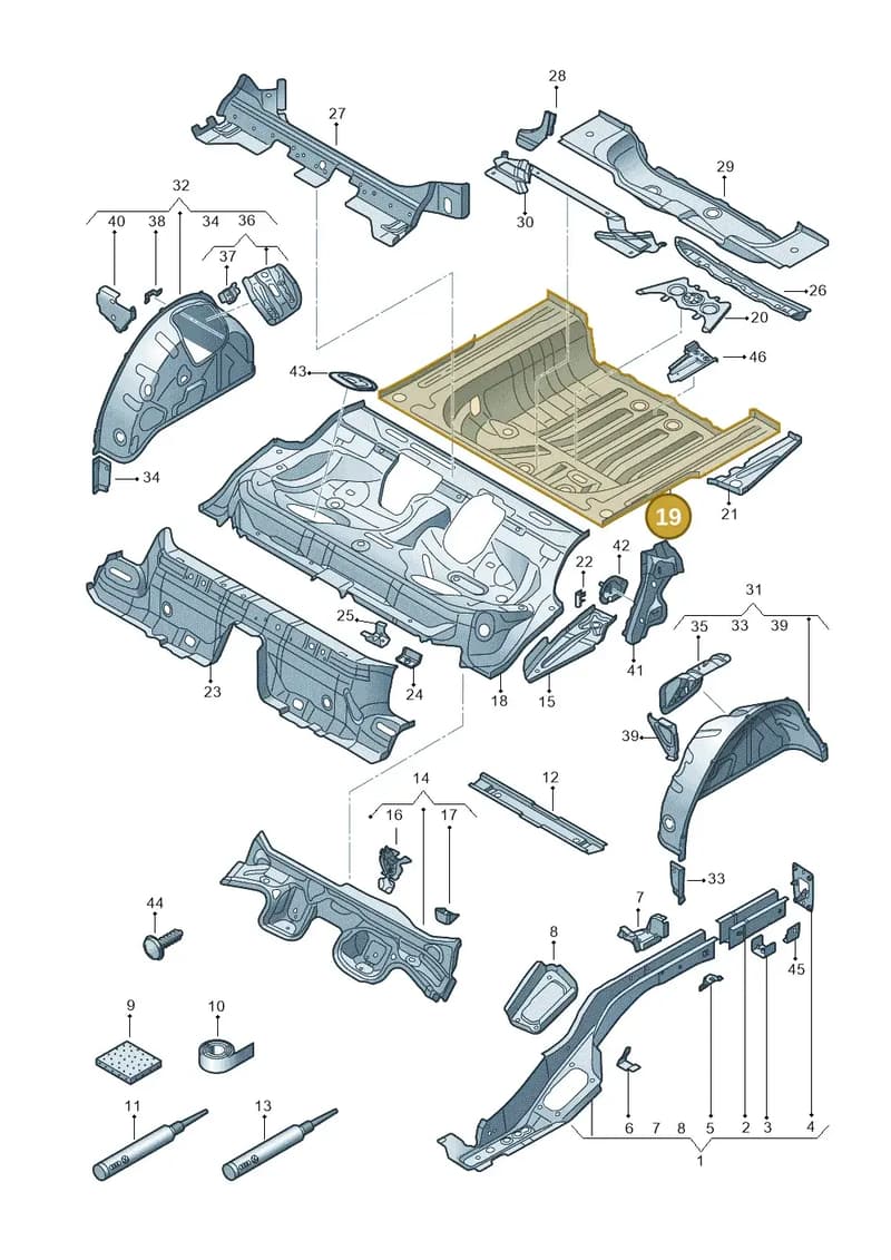 5Q0813116M — Audi A3 Sportback (2016-2020) diagram 745803160, position 19