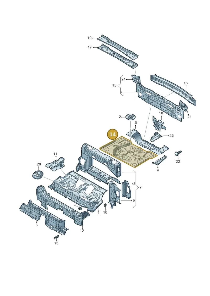 5Q0813116N — Audi A3 Cabriolet (2016-2020) diagram 778813100, position 14