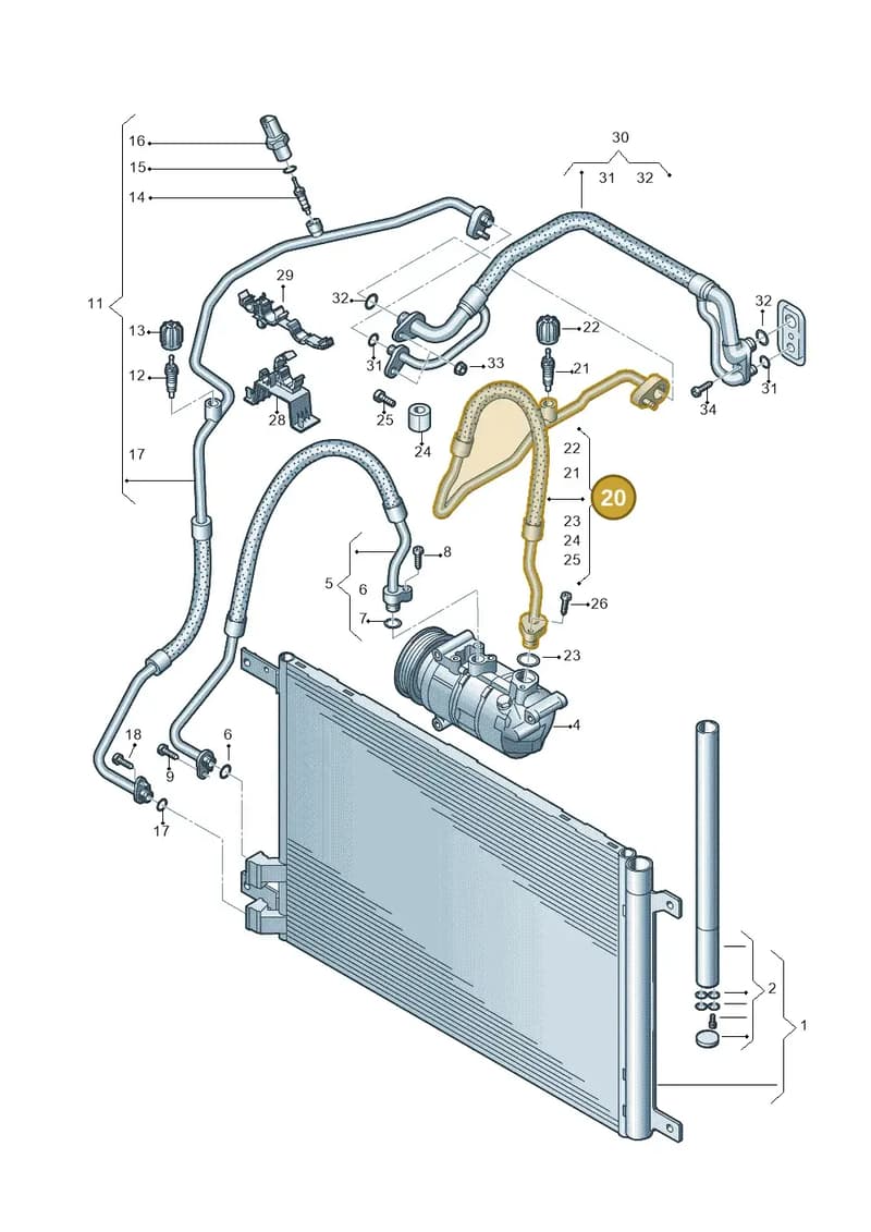 5Q0816743AB — Skoda Octavia (2017-2020) diagram 746260400, position 20