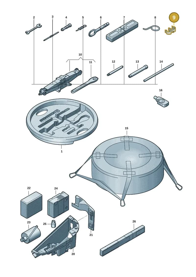 5Q0829623 — Audi RS e-tron GT (2020-2025) diagram 4j1011100, position 9