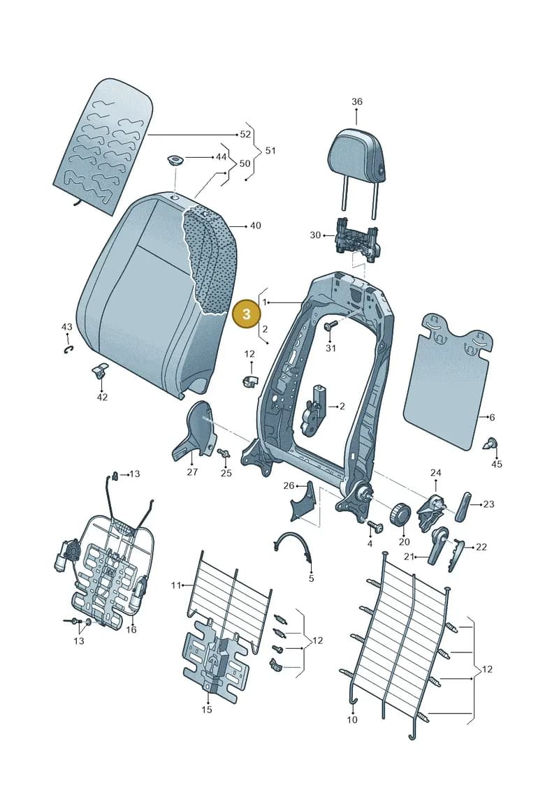 5Q0881046 — Volkswagen T-Roc (2017-2025) diagram 884881600, position 3