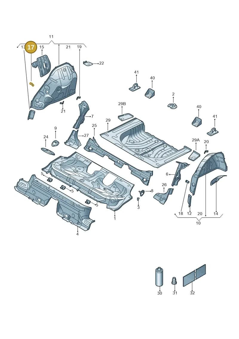 5Q0885261 — Skoda Octavia (2019-2022) diagram 585803050, position 17