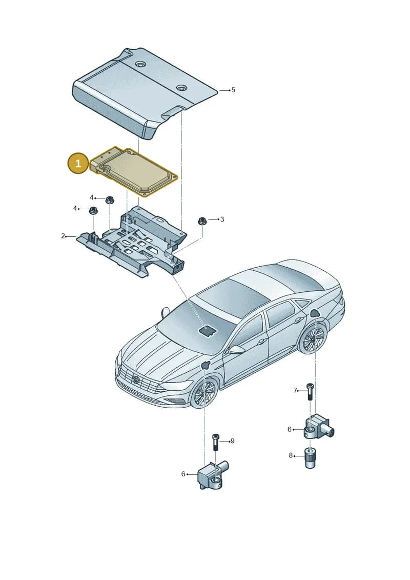 5Q0907376D — Volkswagen Jetta 1.4 (2017-2024) diagram 431907035, position 1