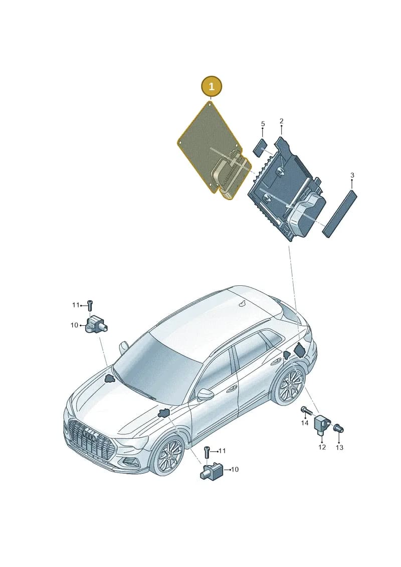 5Q0907376D — Audi RS Q3 Sportback (2019-2024) diagram 597907077, position 1