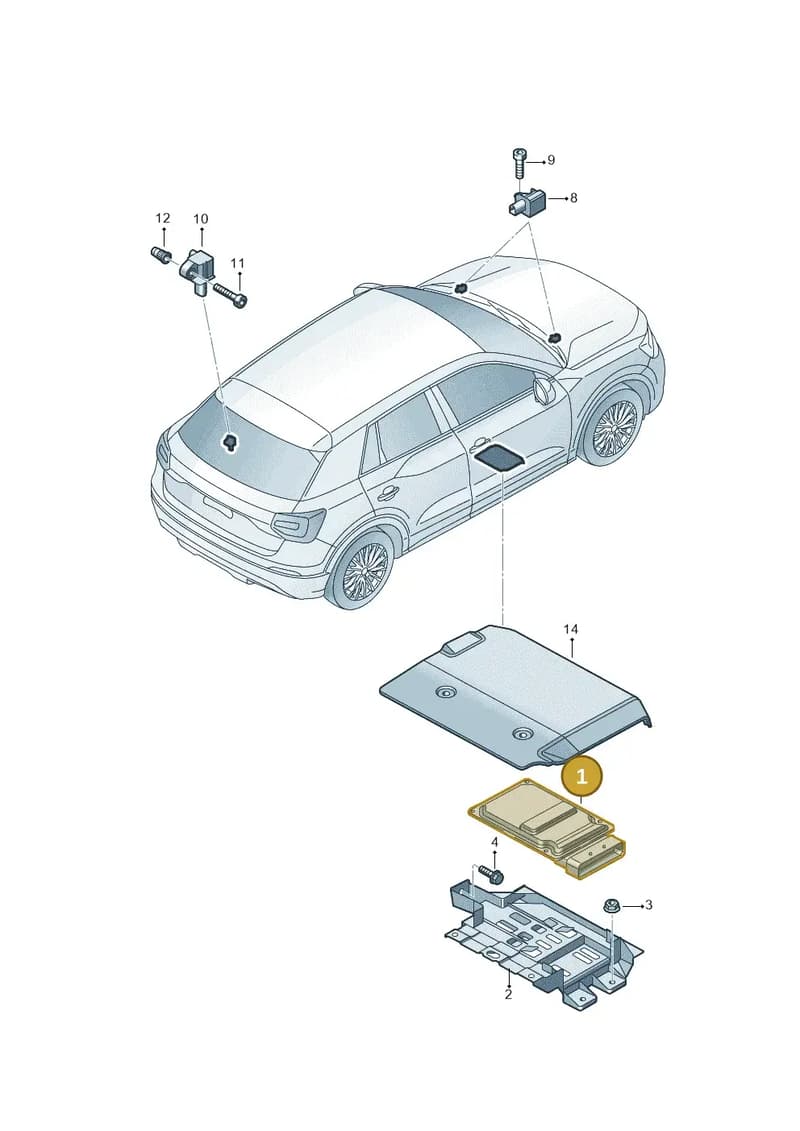 5Q0907376D — Audi Q2 (2016-2025) diagram 803907777, position 1