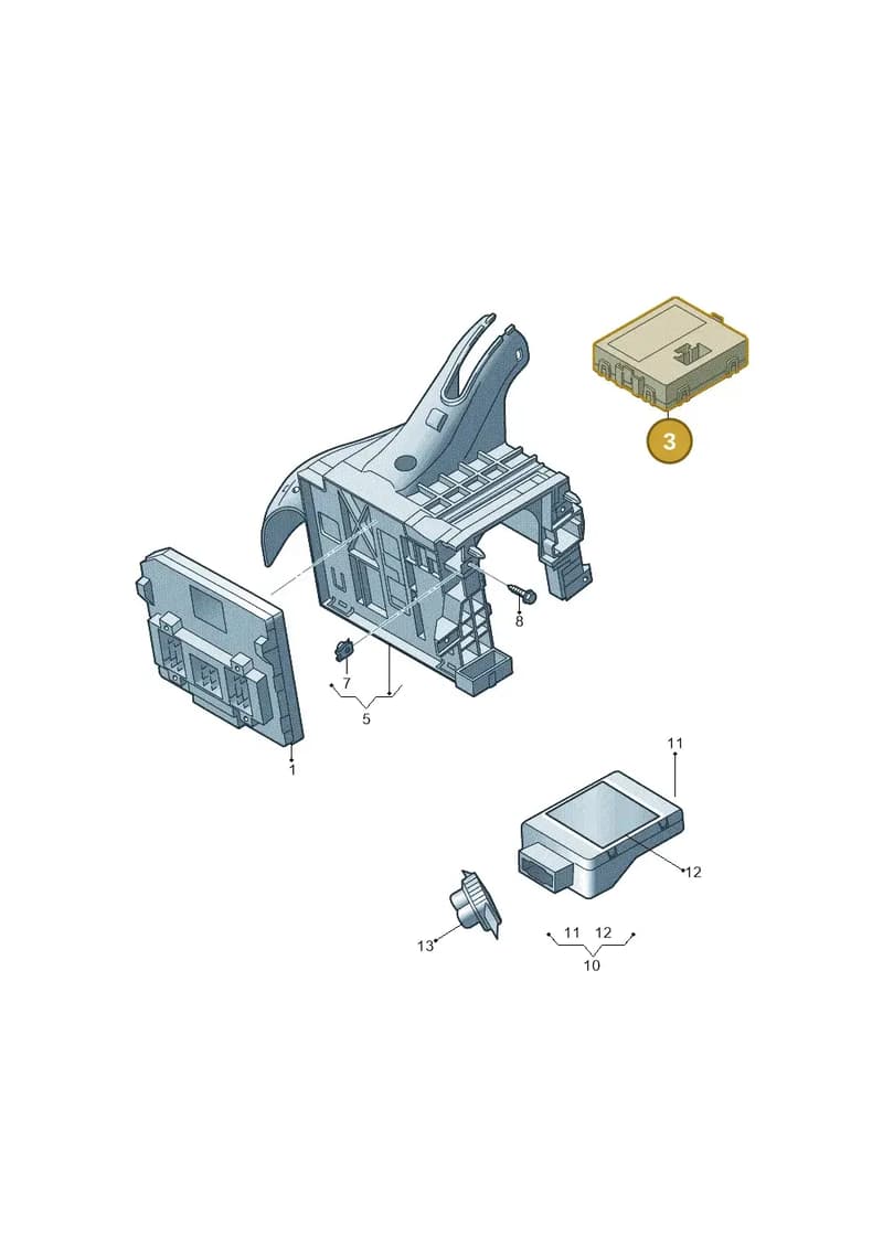 5Q0907530AC — Skoda Superb Combi (2015-2024) diagram 753937510, position 3