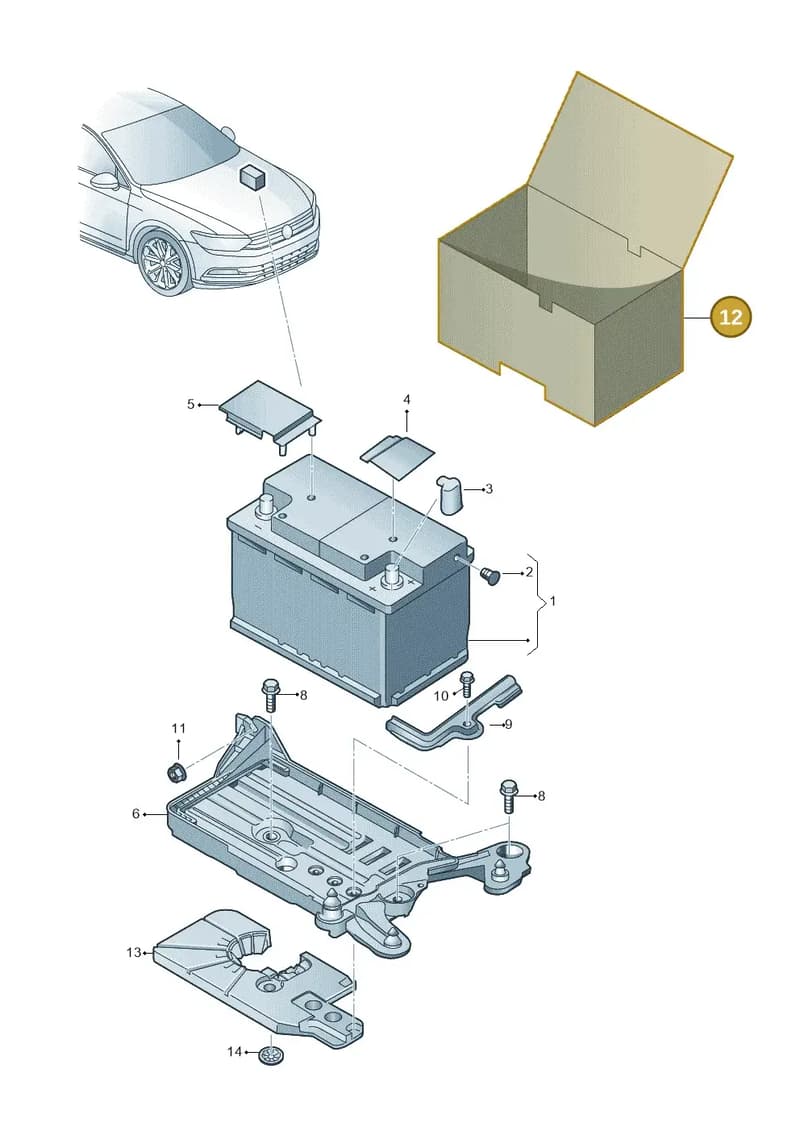5Q0915411G — Skoda Superb Combi (2015-2024) diagram 793915000, position 12