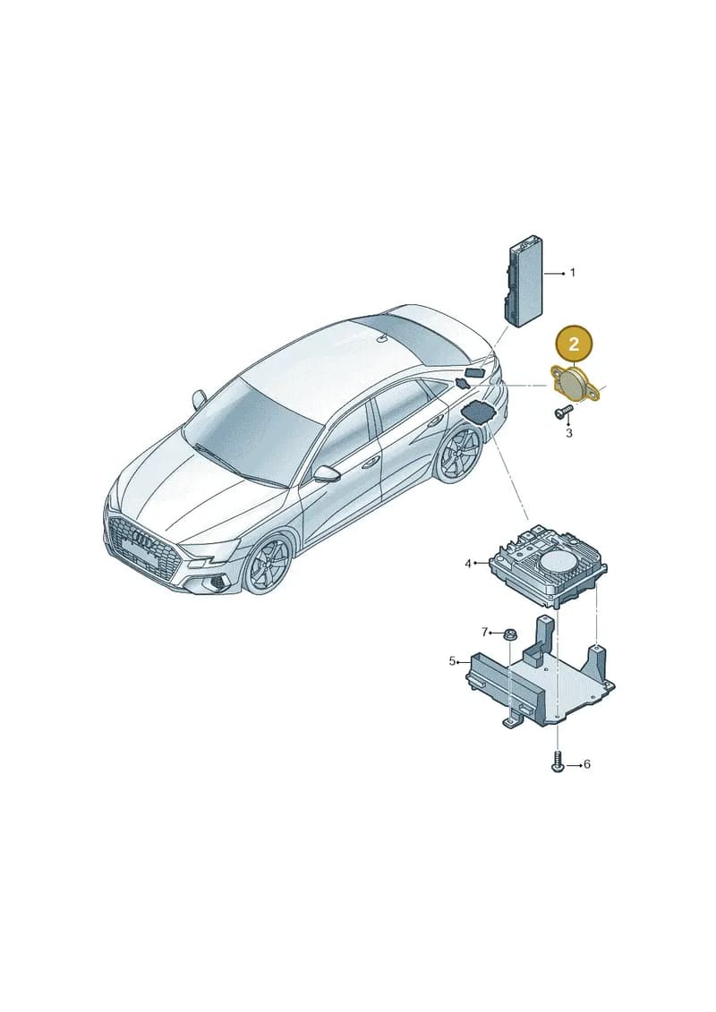 5Q0919279A — Audi A3 Sportback (2019-2025) diagram 596959400, position 2