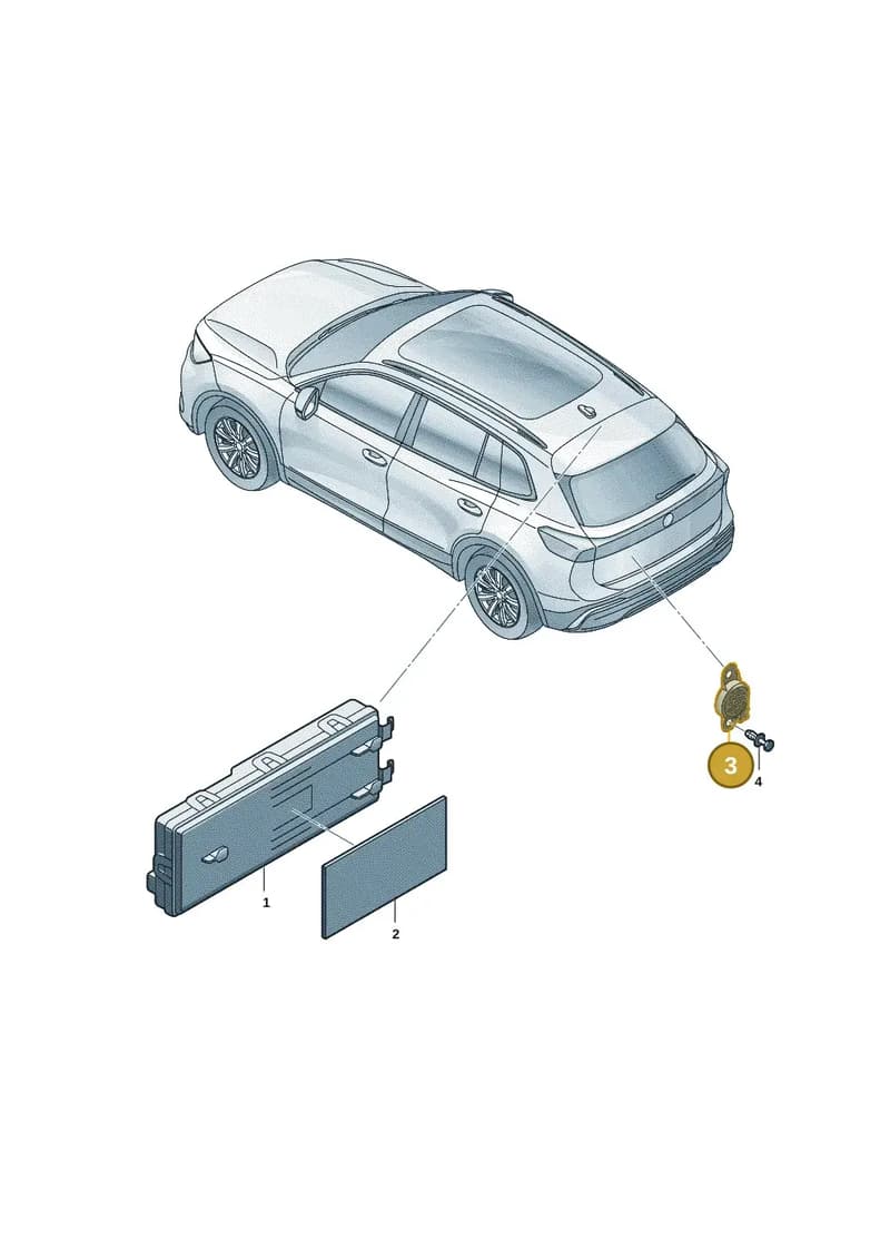 5Q0919279A — Volkswagen Tiguan (2023-2025) diagram 57x909200, position 3