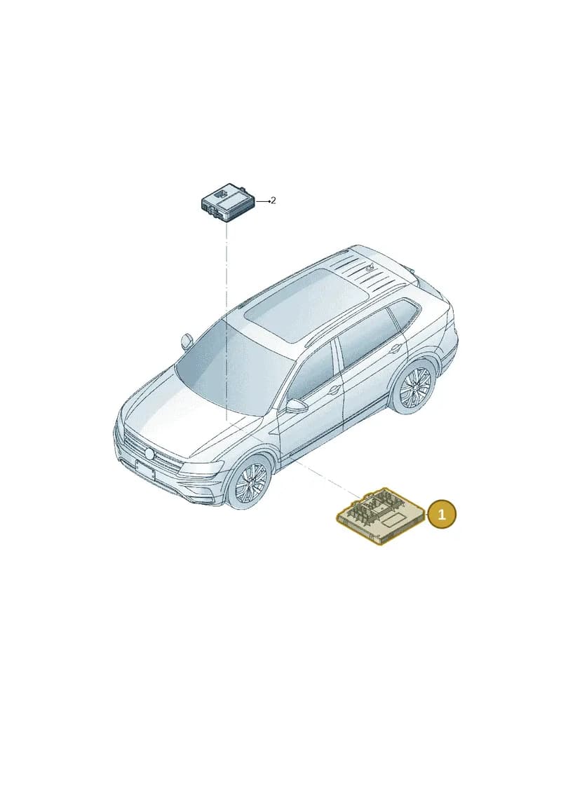 5Q0937085CN — Volkswagen Tiguan (2017-) diagram 833937500, position 1