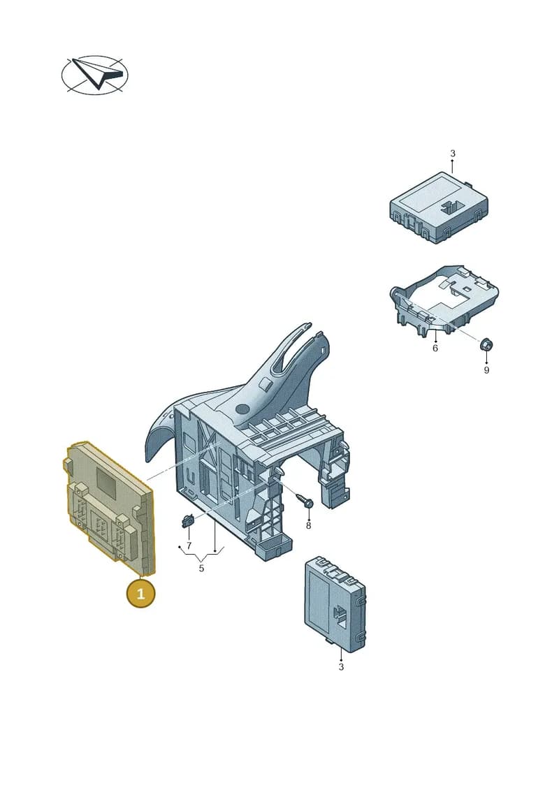 5Q0937086Q — Volkswagen Golf Sportsvan (2014-2020) diagram 780937500, position 1