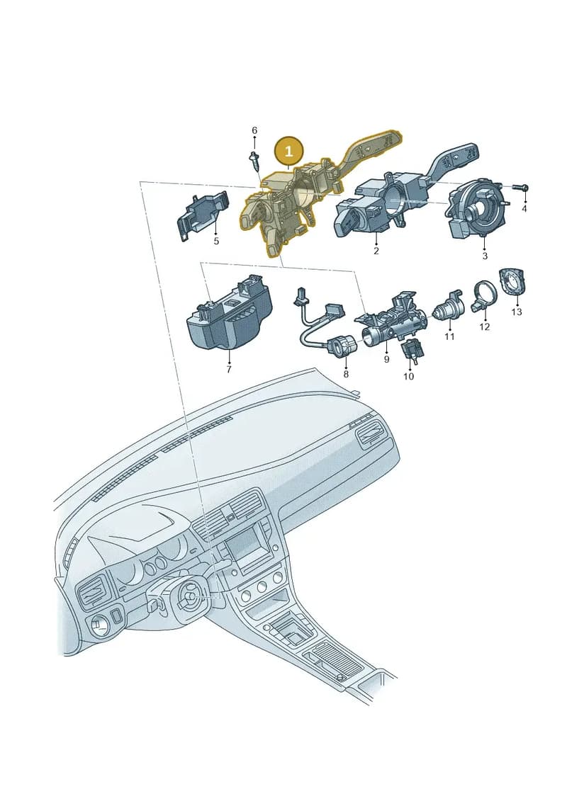 5Q0953513AGIGI — SEAT Leon ST (2016-2020) diagram 879953500, position 1