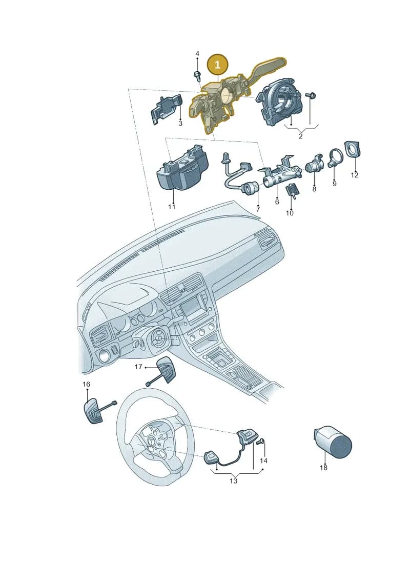 5Q0953513ANIGI — Skoda Kodiaq (2017-2022) diagram 433953500, position 1