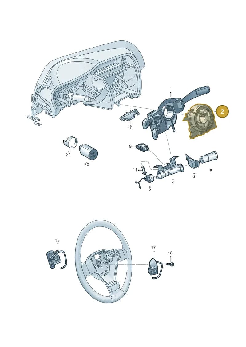 5Q0953569C — Skoda Kamiq (2019-2020) diagram 753953500, position 2