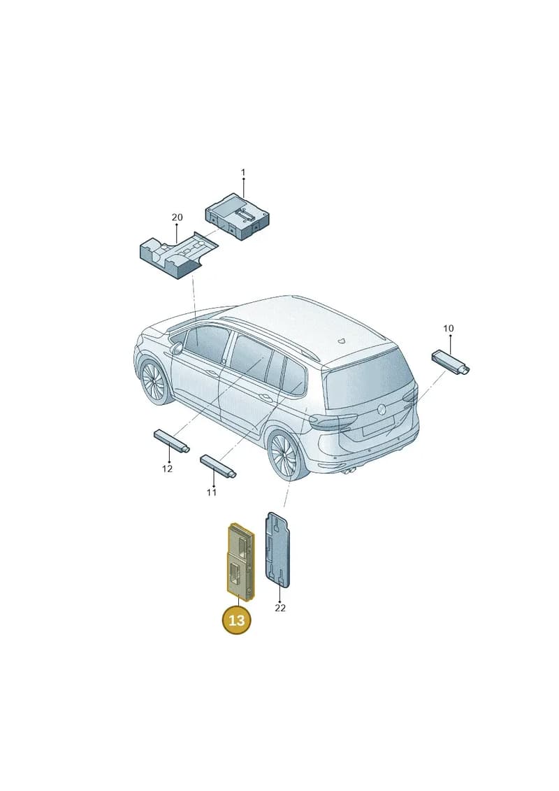 5Q0959107L — Volkswagen Touran (2015-2024) diagram 889909000, position 13
