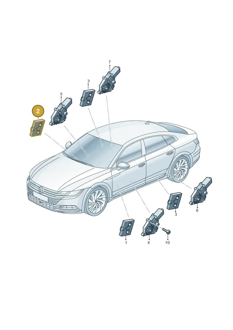 5Q0959592M — Volkswagen Arteon (2017-2025) diagram 828959100, position 2