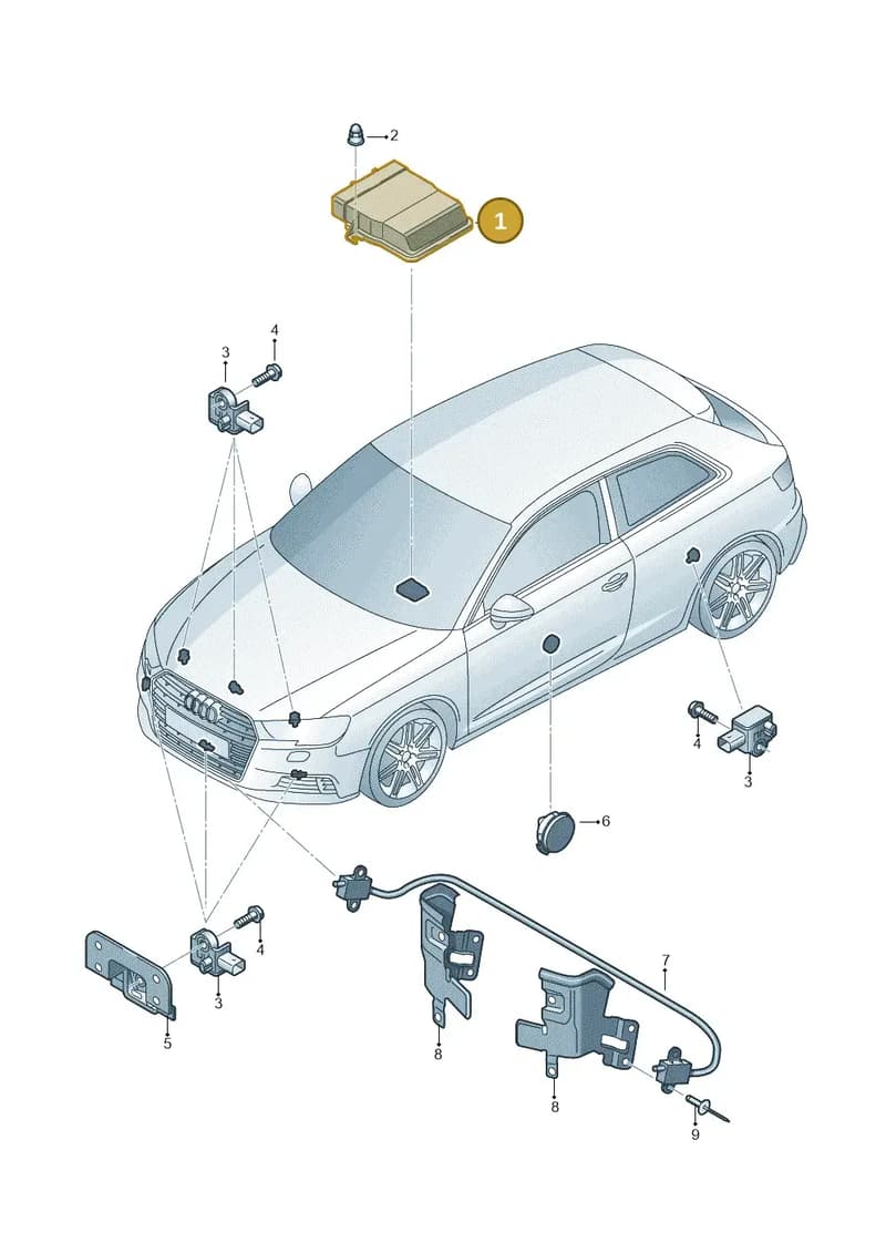 5Q0959655AM — Audi A3 Sportback (2016-2020) diagram 890959300, position 1